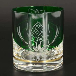 Звезда E-S зеленая Набор стаканов для виски 280 мл Bohemia (6 шт) russki dom