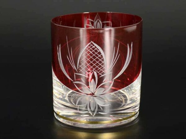 Звезда E-S красная Набор стаканов для виски 280 мл Bohemia (6 шт) russki dom
