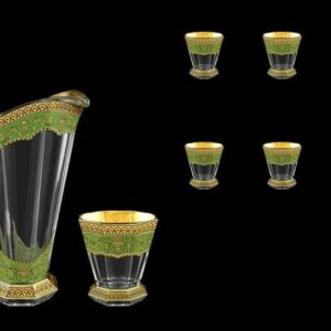 Версаче Глава Лаура зеленая Набор графин + стаканы (1+6) 7 пр Astra Gold russki dom