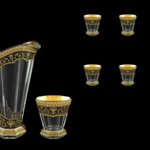 Версаче Глава Лаура черная Набор графин + стаканы (1+6) 7 пр Astra Gold russki dom