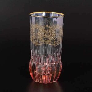 TIMON красный Набор стаканов для воды из хрусталя Италия russki dom