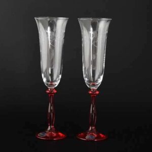 Анжела Свадебные Набор фужеров для шампанского 180 мл Bohemia crystal (2 шт) russki dom