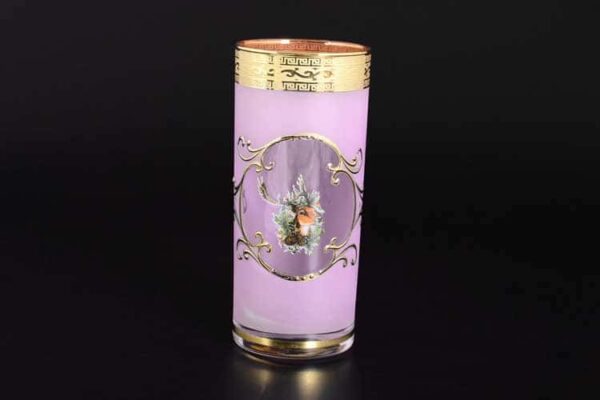 Версаче Охота розовая B-G Набор стаканов для воды (6 шт) russki dom