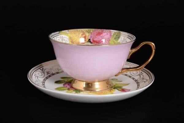 Радуга Pink Набор чайных пар 6 шт Royal Classics russki dom