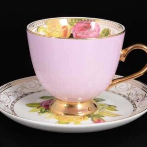 Радуга Pink Набор чайных пар 6 шт Royal Classics на ножках russki dom