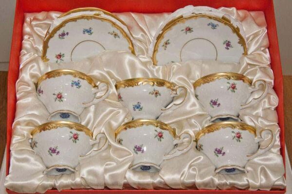 Мейсенский цветок Набор чайный Weimar на 6 персон 18 предметов подарочный russki dom