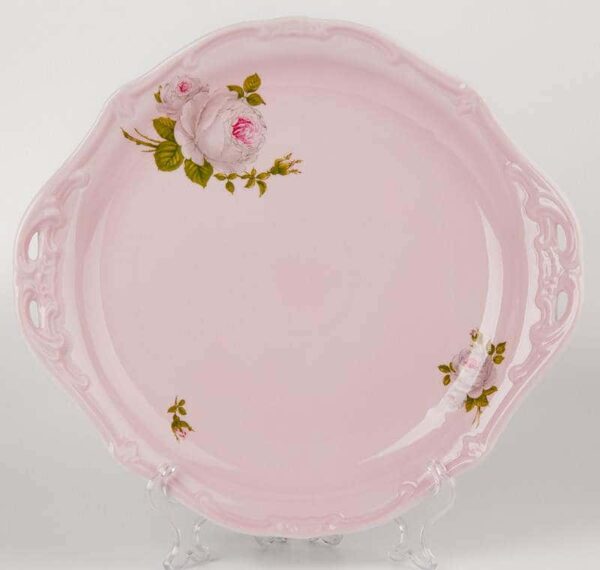 Алвин розовый Блюдо круглое 28 см Weimar Porzellan russkii dom