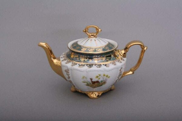 Охота зеленая Чайник заварочный Bavarian Porcelain 1100 мл russki dom