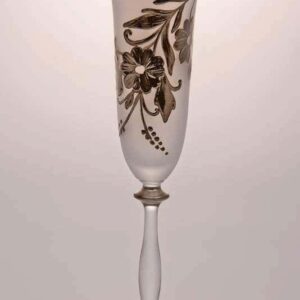 Набор фужеров для шампанского Цветы-Декор 190 мл платина russki dom