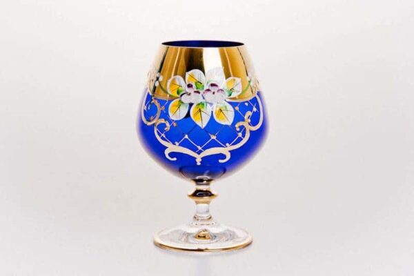 Набор бокалов для бренди Лепка синяя 400 мл russki dom