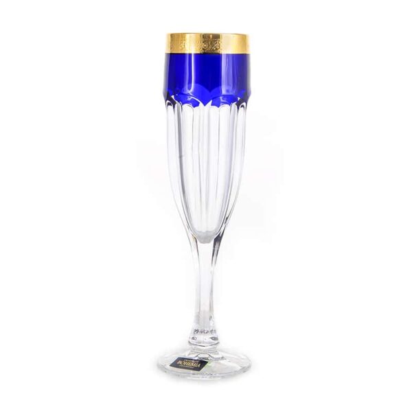 Сафари Синие Набор фужеров для шампанского 150 мл Crystalite 2