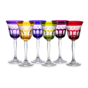 Набор бокалов для вина Cristal de Paris Мирей 170 мл 6 шт 6 цветов 2